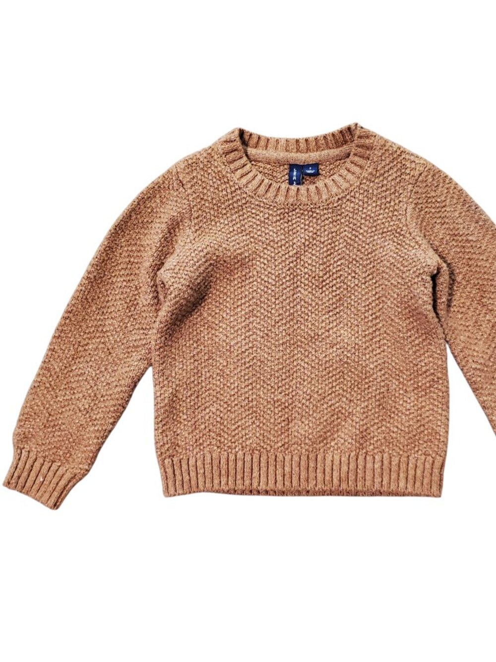 Janie and Jack Textured Knit Sweater in Chocolate Heather - Size 3